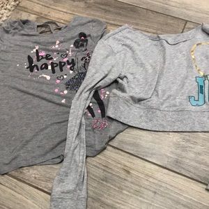 Justice girls M size shirts